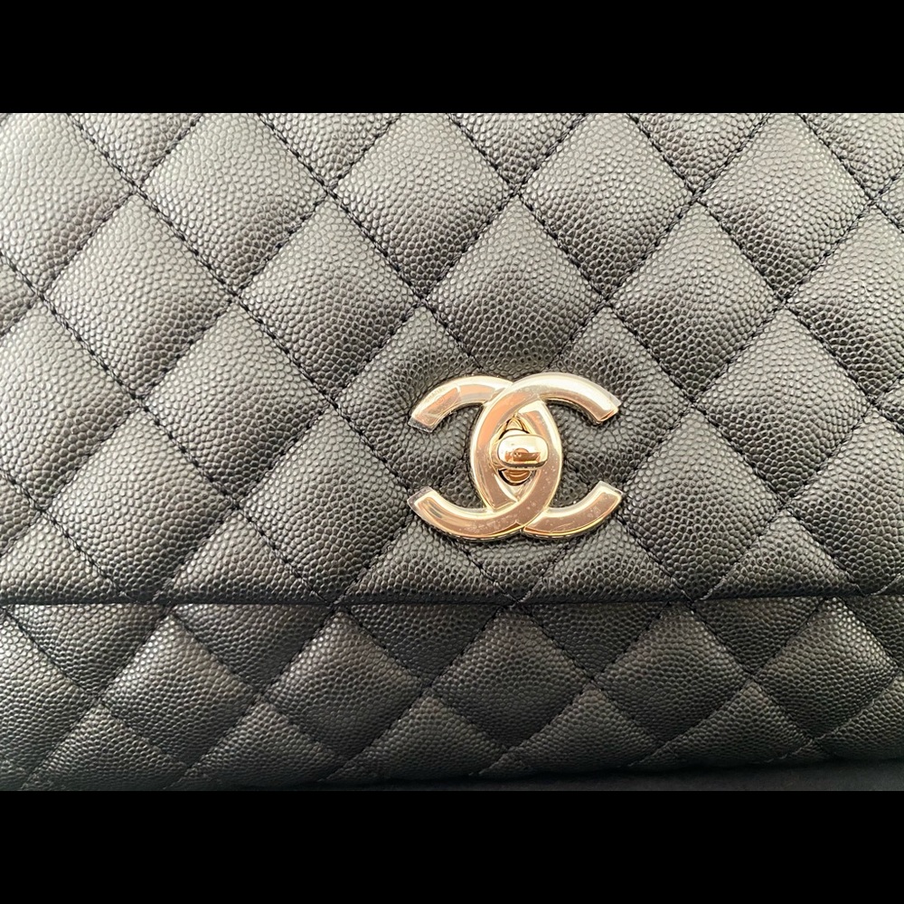 NWT RARE Small Coco Handle Black + Light Gold HW - Picture 7 of 16